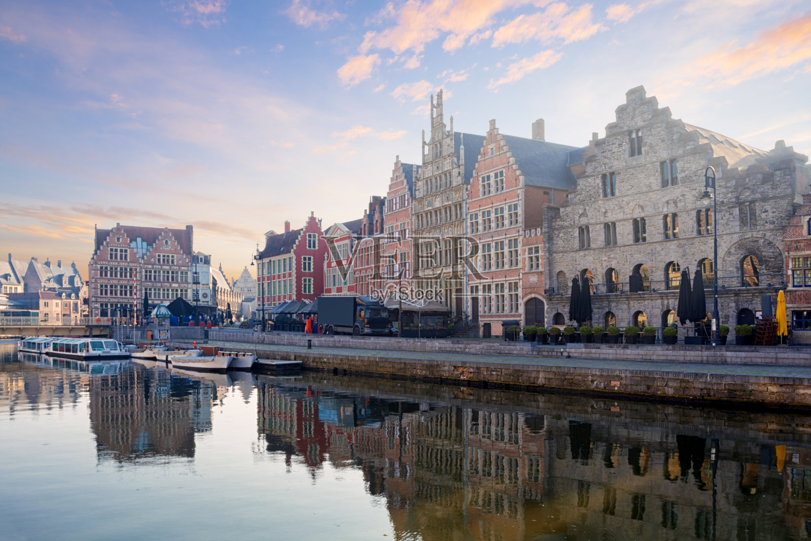 比利时根特。照片摄影图片