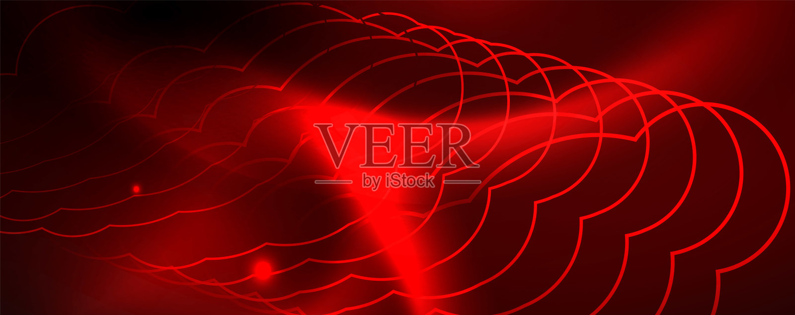 霓虹灯发光的技术线，高科技未来抽象的背景模板，矢量插画图片素材