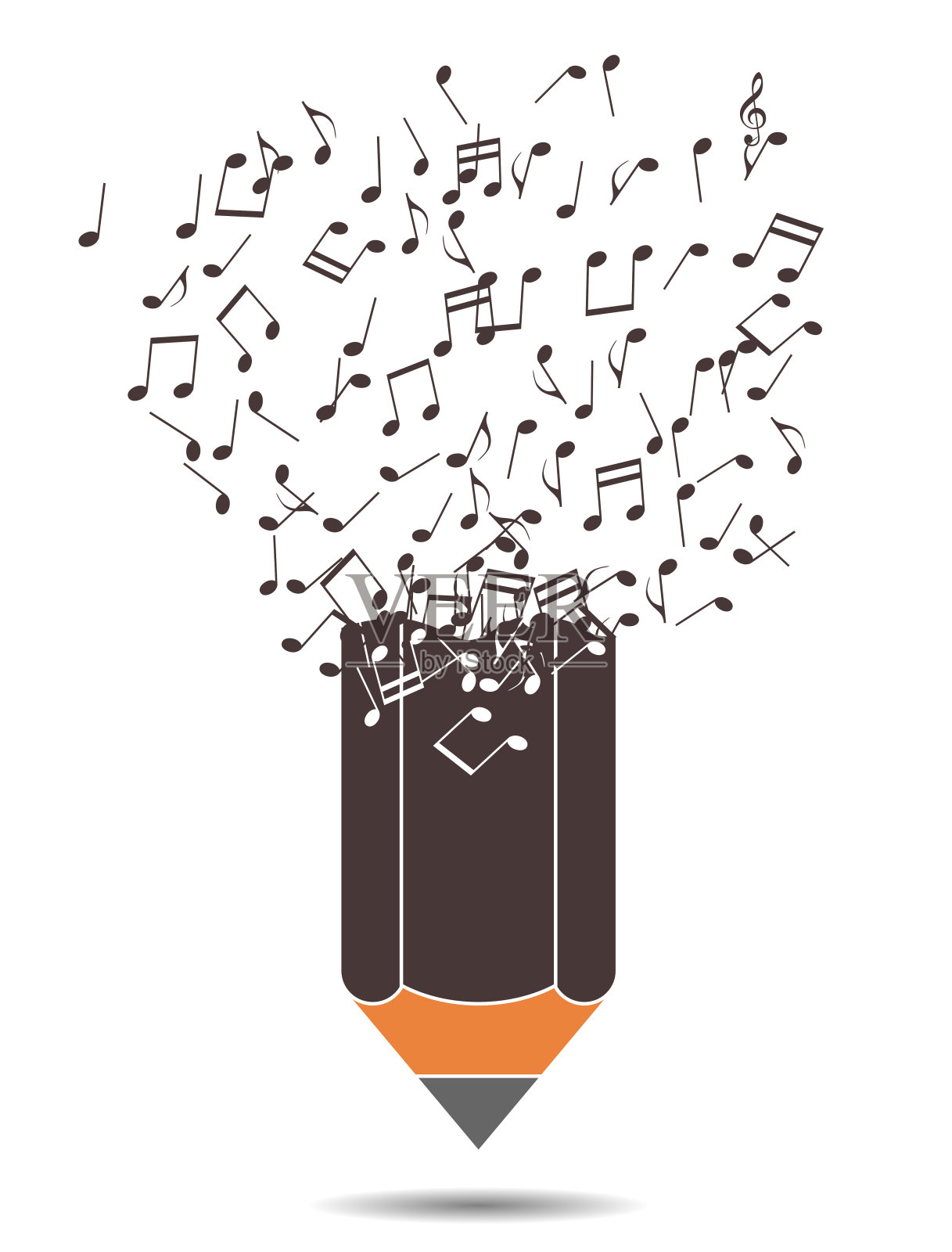 铅笔和飞行笔记，矢量插图插画图片素材