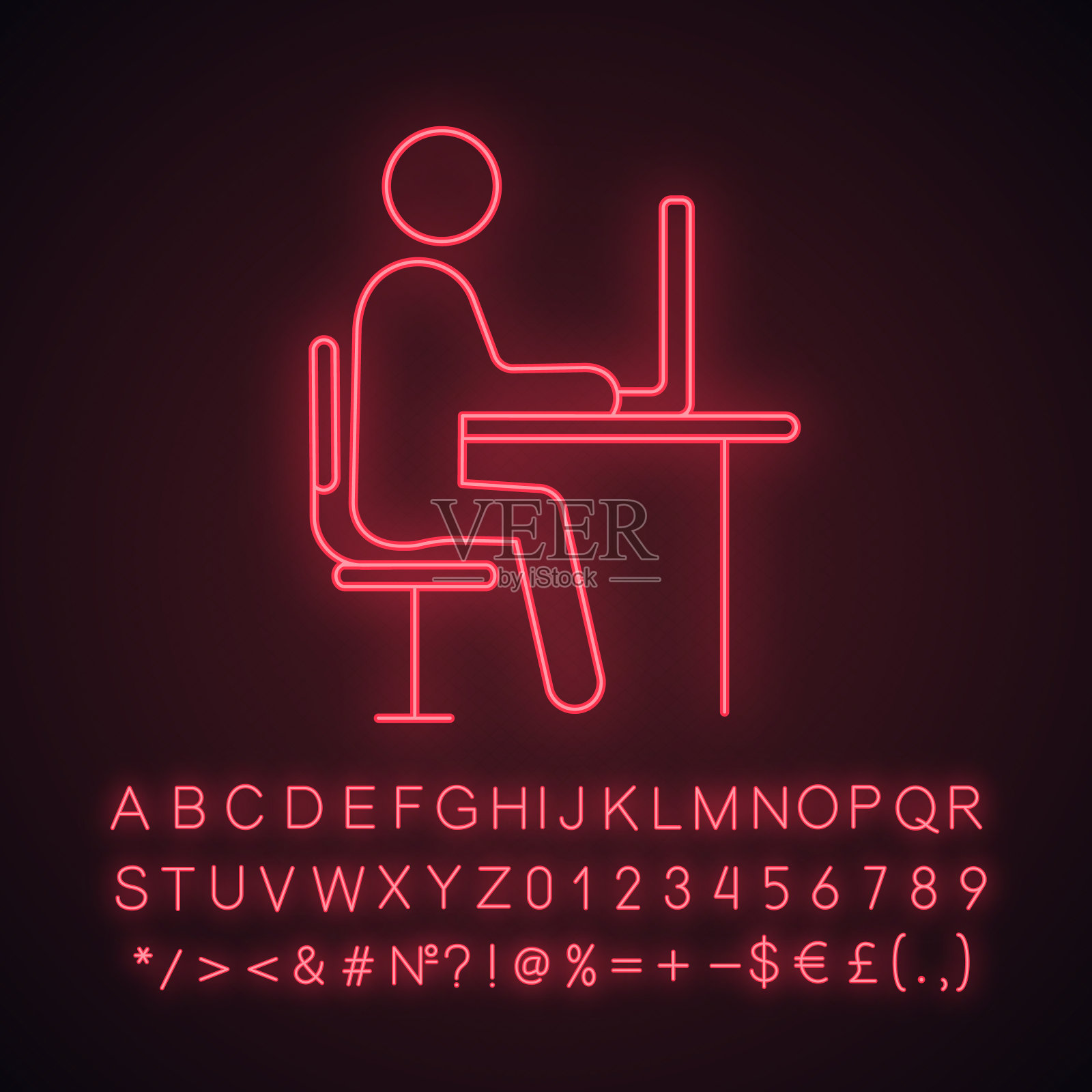 工作场所的图标插画图片素材