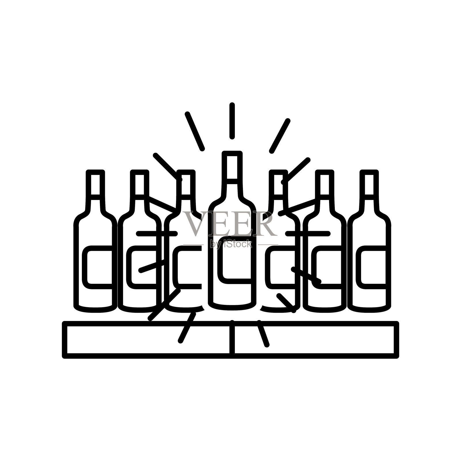 架子上瓶图标插画图片素材
