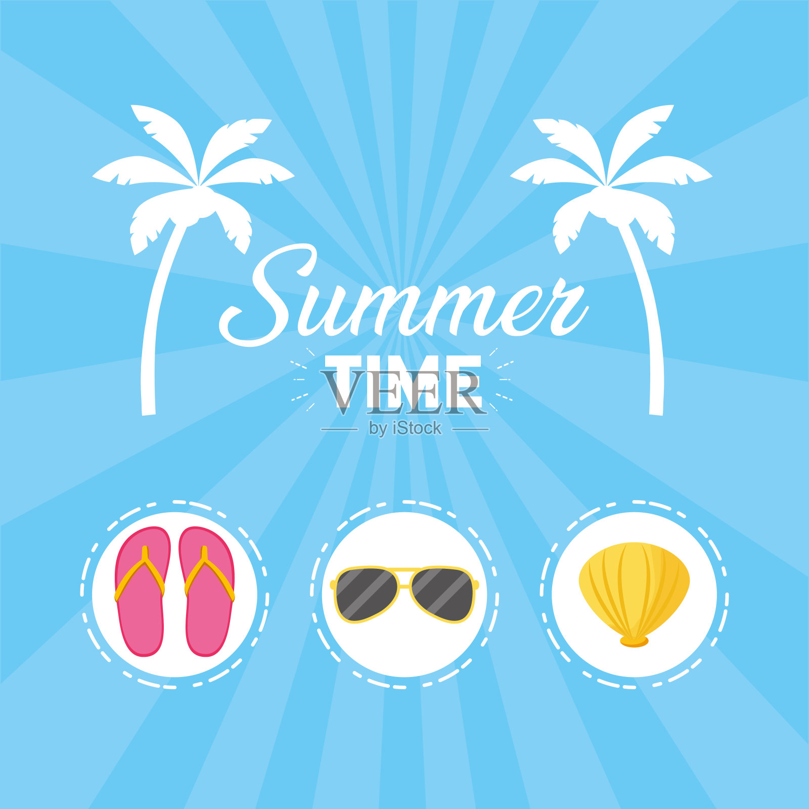 夏天的节日插画图片素材