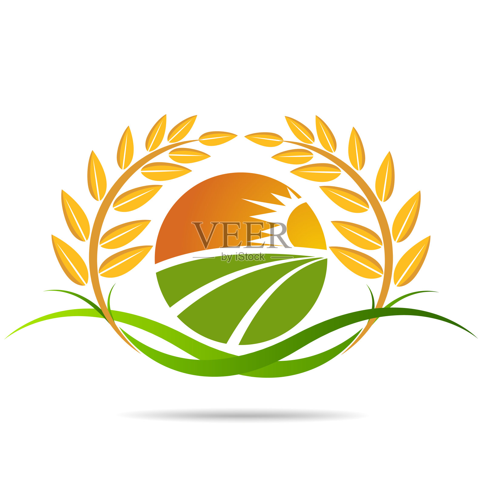 农场图标概念logo全矢量插画图片素材