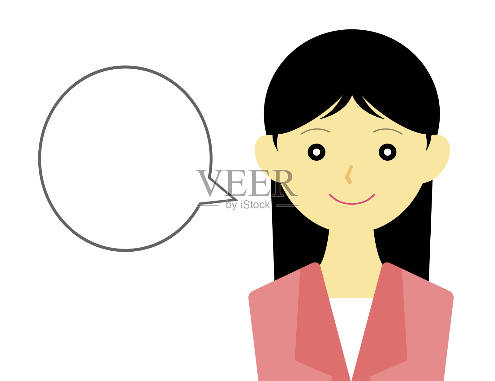 和一个女人聊天插画图片素材