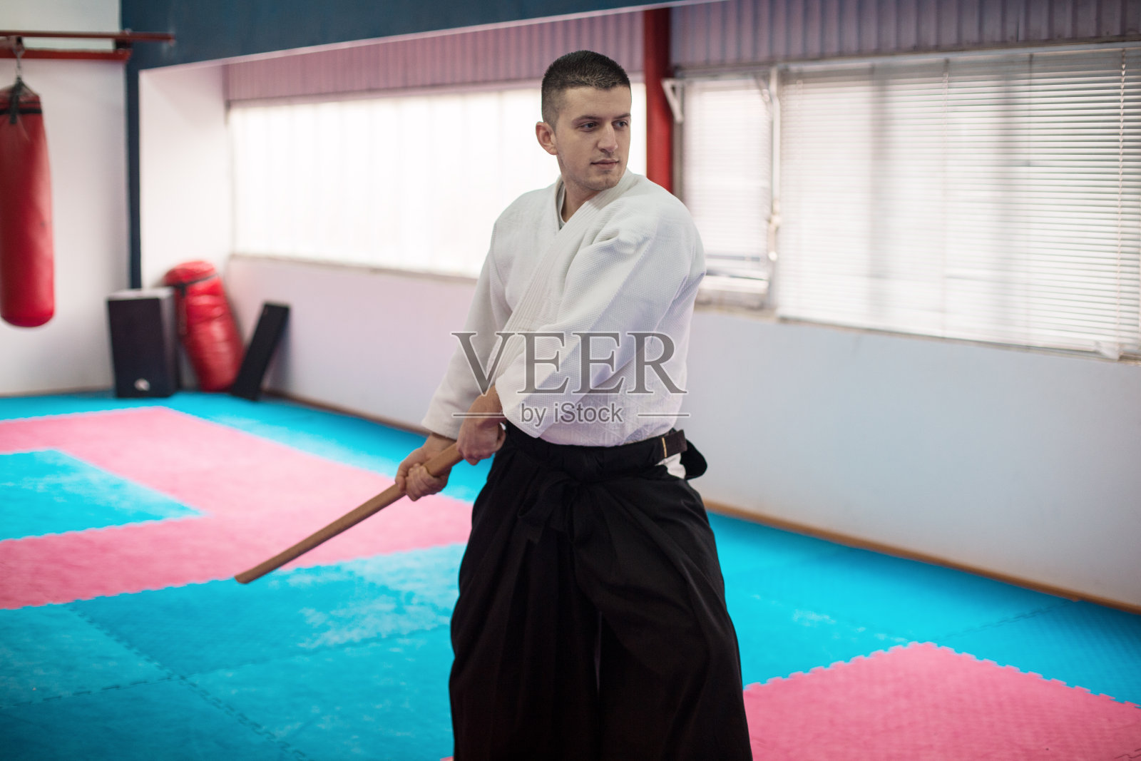 武术合气道大师照片摄影图片