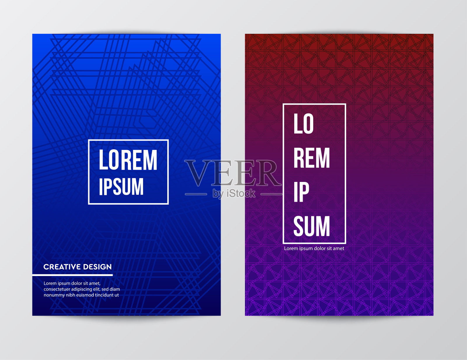 带有字母标志元素的视觉识别。设计模板素材