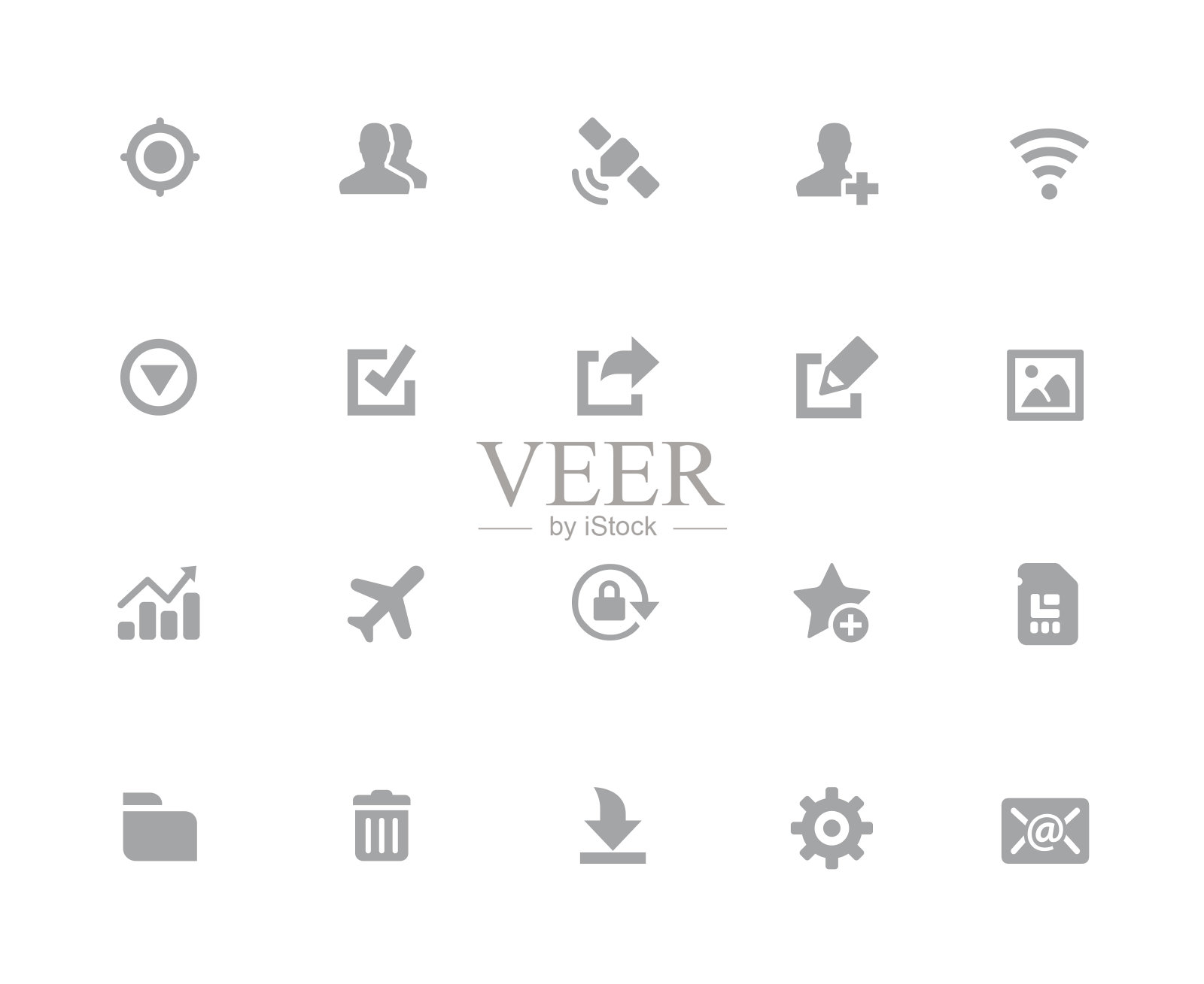 网页和移动图标2 // 32px白色系列图标素材