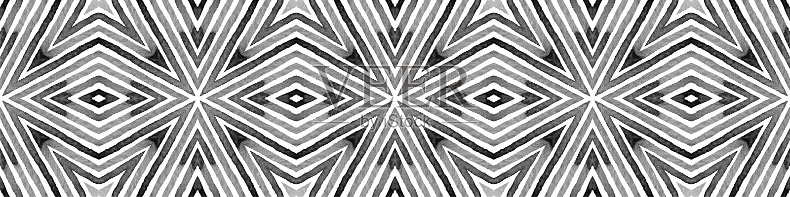 黑白无缝边框滚动。几何插画图片素材