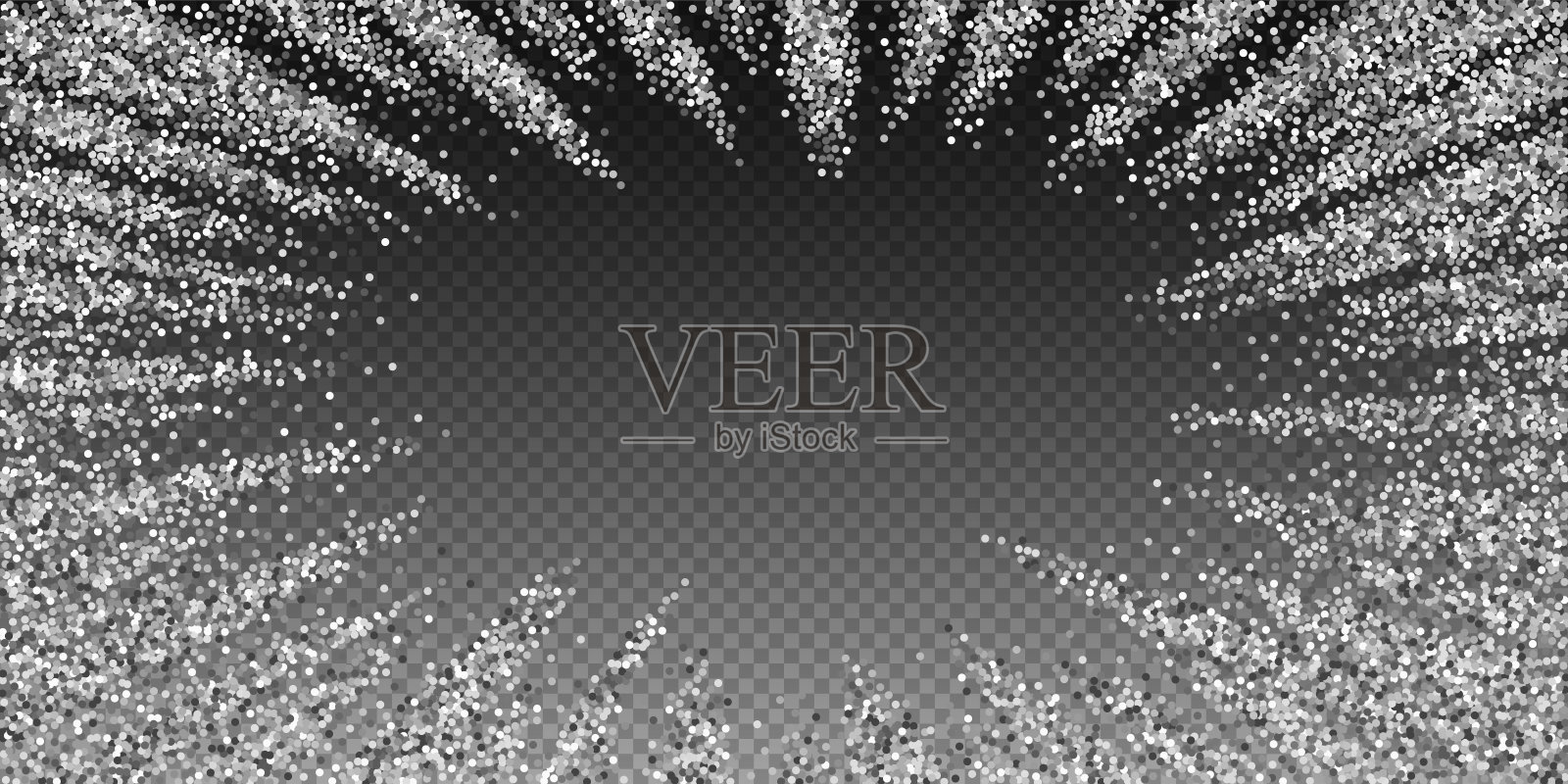 圆银光闪闪豪华闪闪的五彩纸屑。Sc插画图片素材