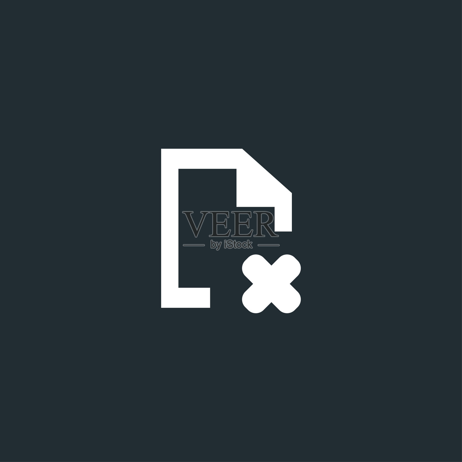 文档错误图标。白色的边缘。图标素材