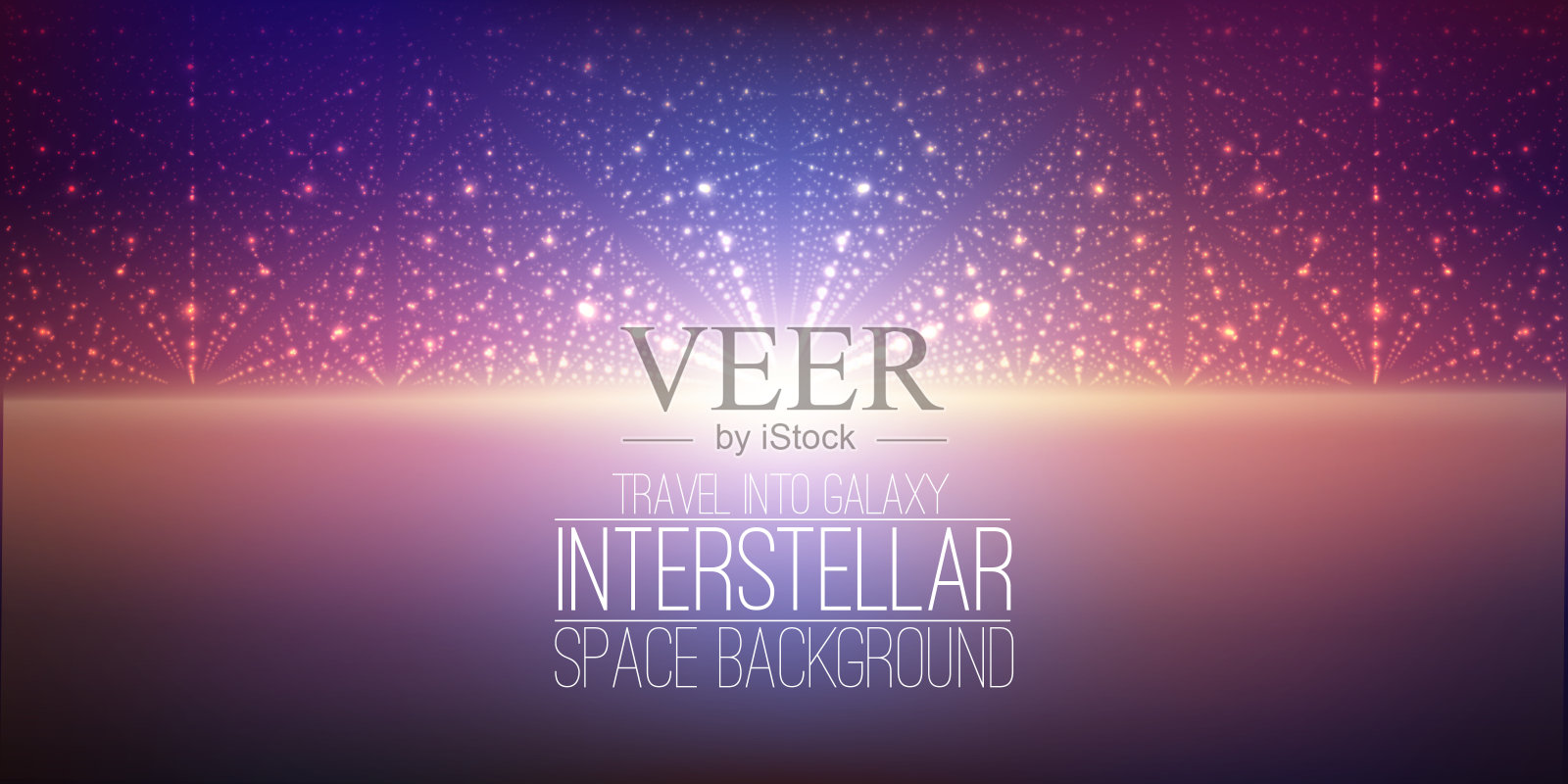 矢量星际空间背景。宇宙星系插图。背景有星云，星尘和明亮闪亮的星星。矢量插图的派对，艺术品，小册子，海报。插画图片素材