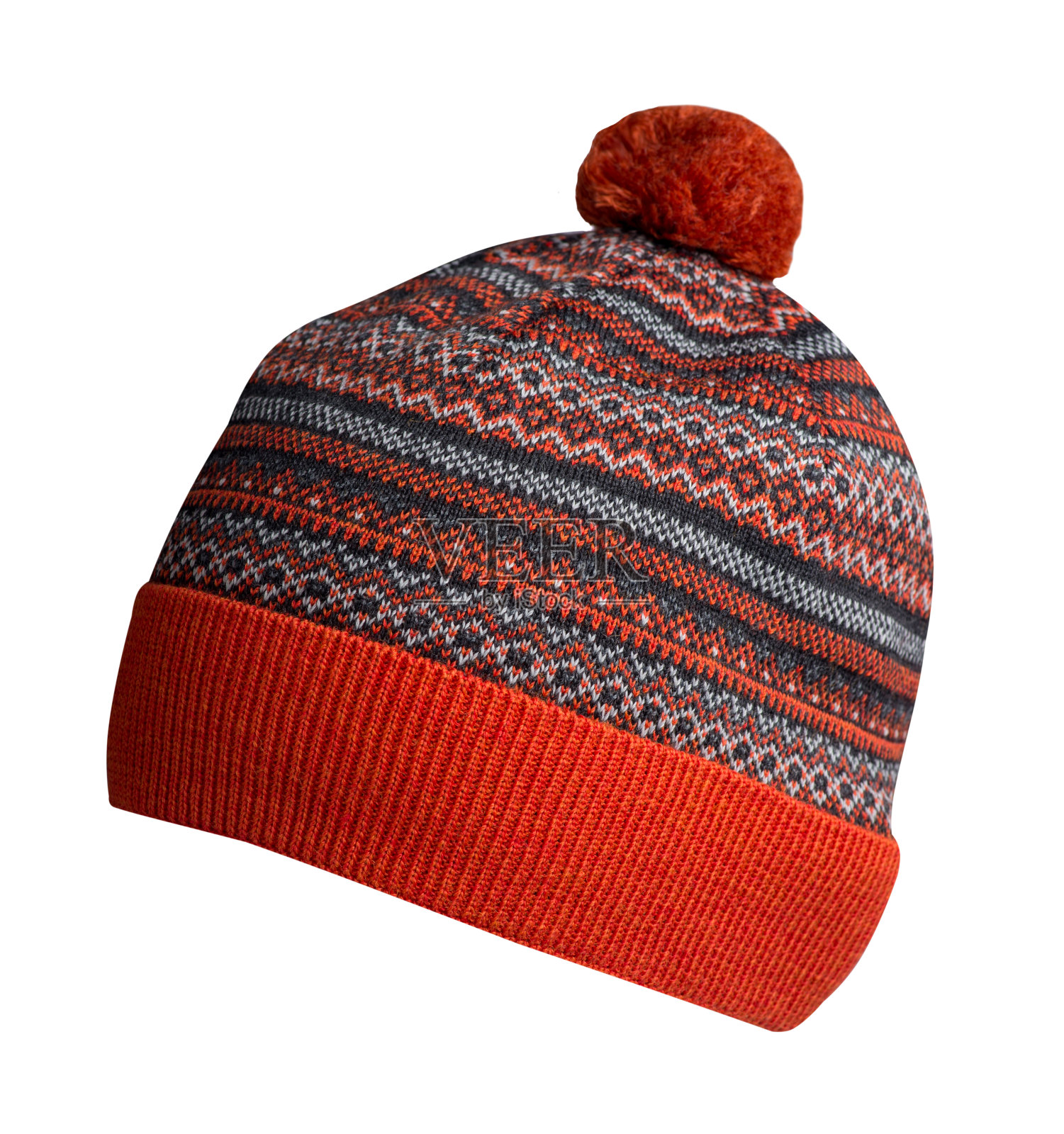 针织帽孤立在白色背景照片摄影图片