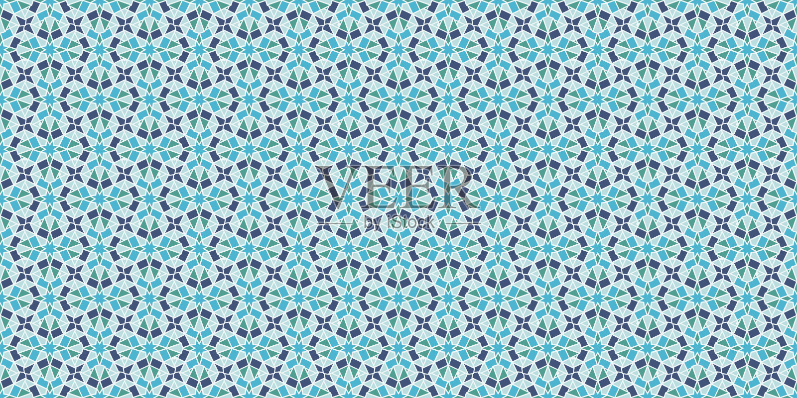 无缝图案马赛克东方。传统的古董装饰摩洛哥和阿拉伯。几何东方民族瓷砖。插画图片素材