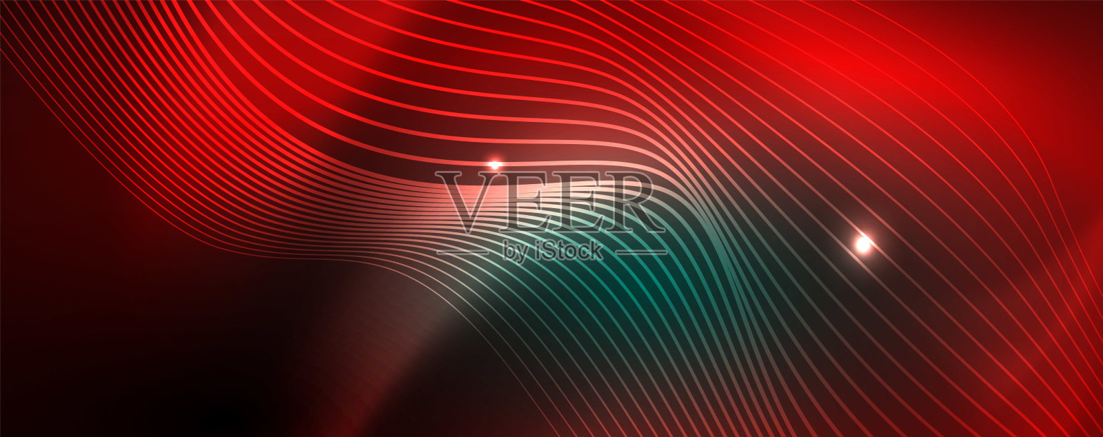 霓虹矢量波线抽象背景，运动概念插画图片素材