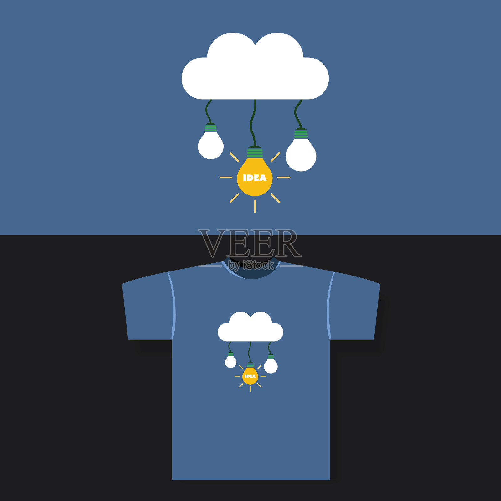 t恤印刷设计与理念插画图片素材