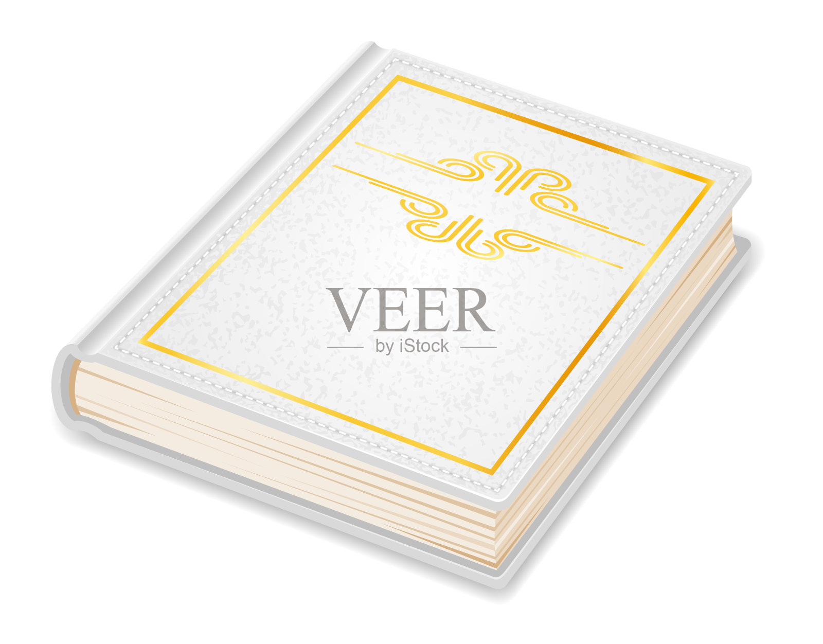 旧的复古书关闭在封面股票矢量插图插画图片素材