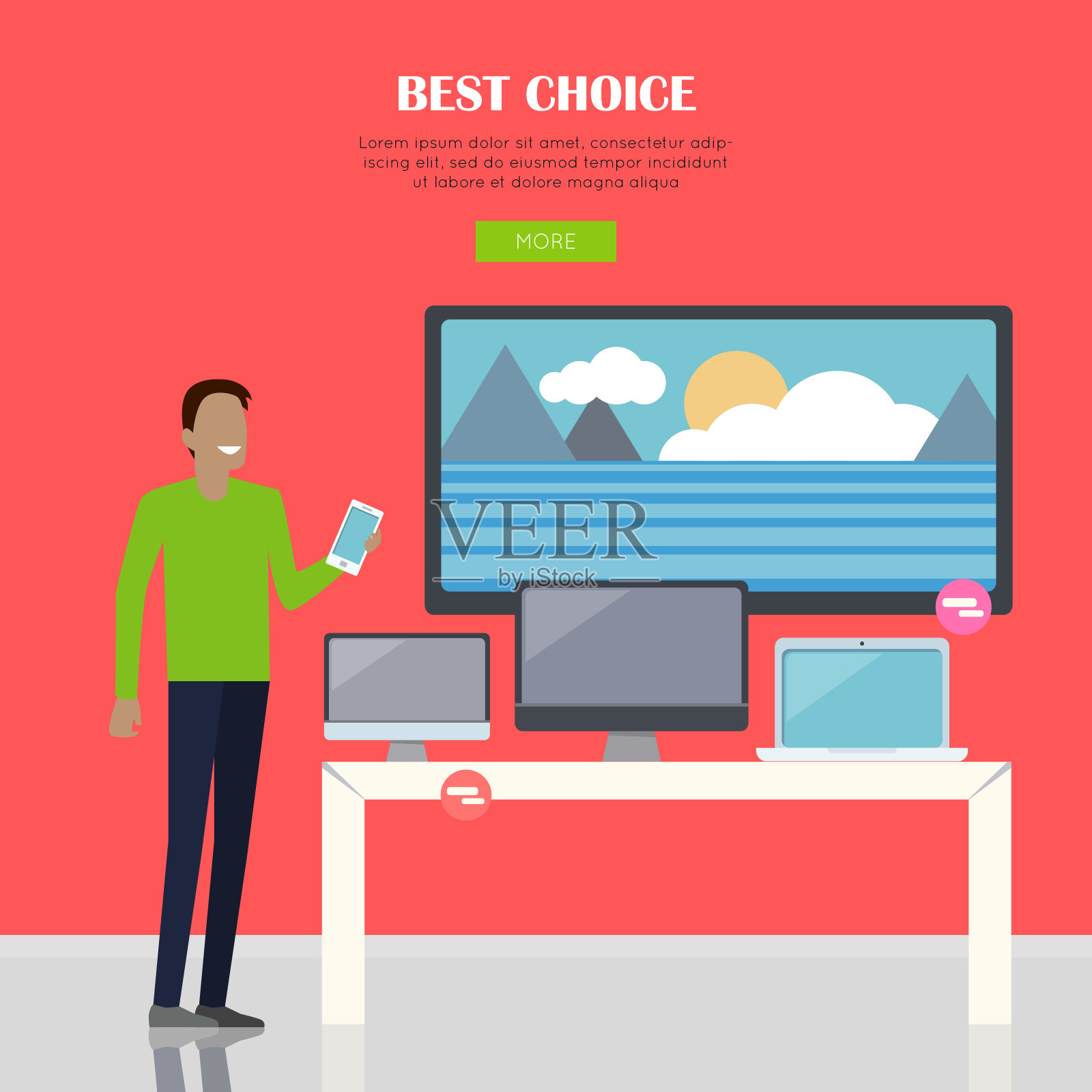 最佳选择的概念插画图片素材