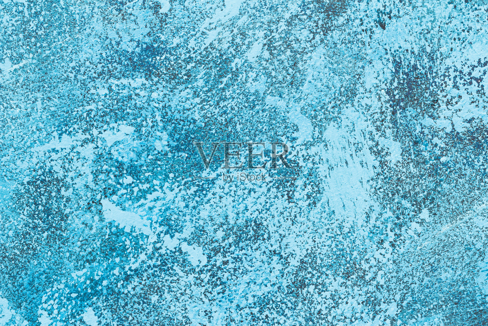 抽象的蓝色油漆表面，纹理艺术背景照片摄影图片