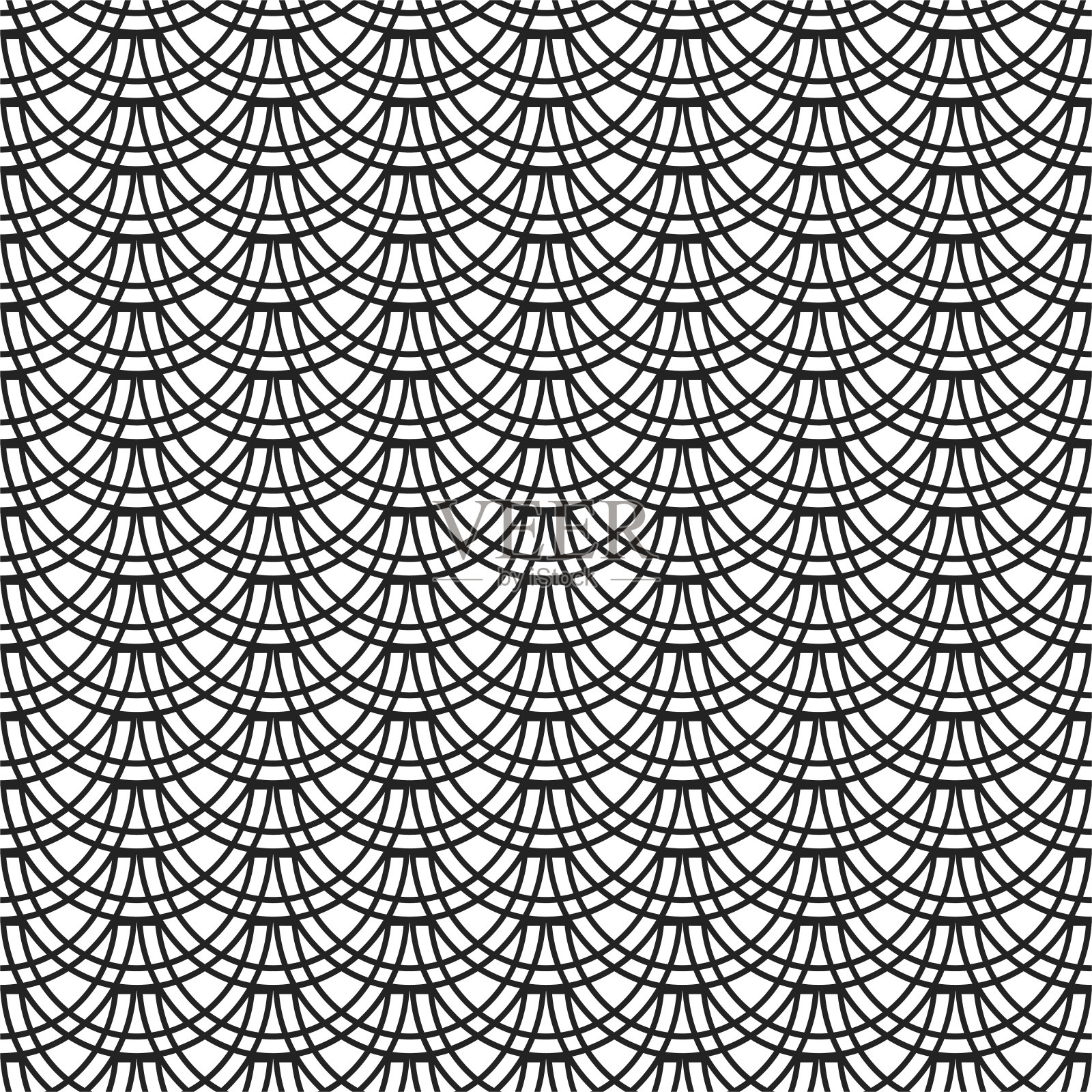 无缝矢量抽象模式。黑白几何背景。用于设计，面料，纺织品，横幅。插画图片素材