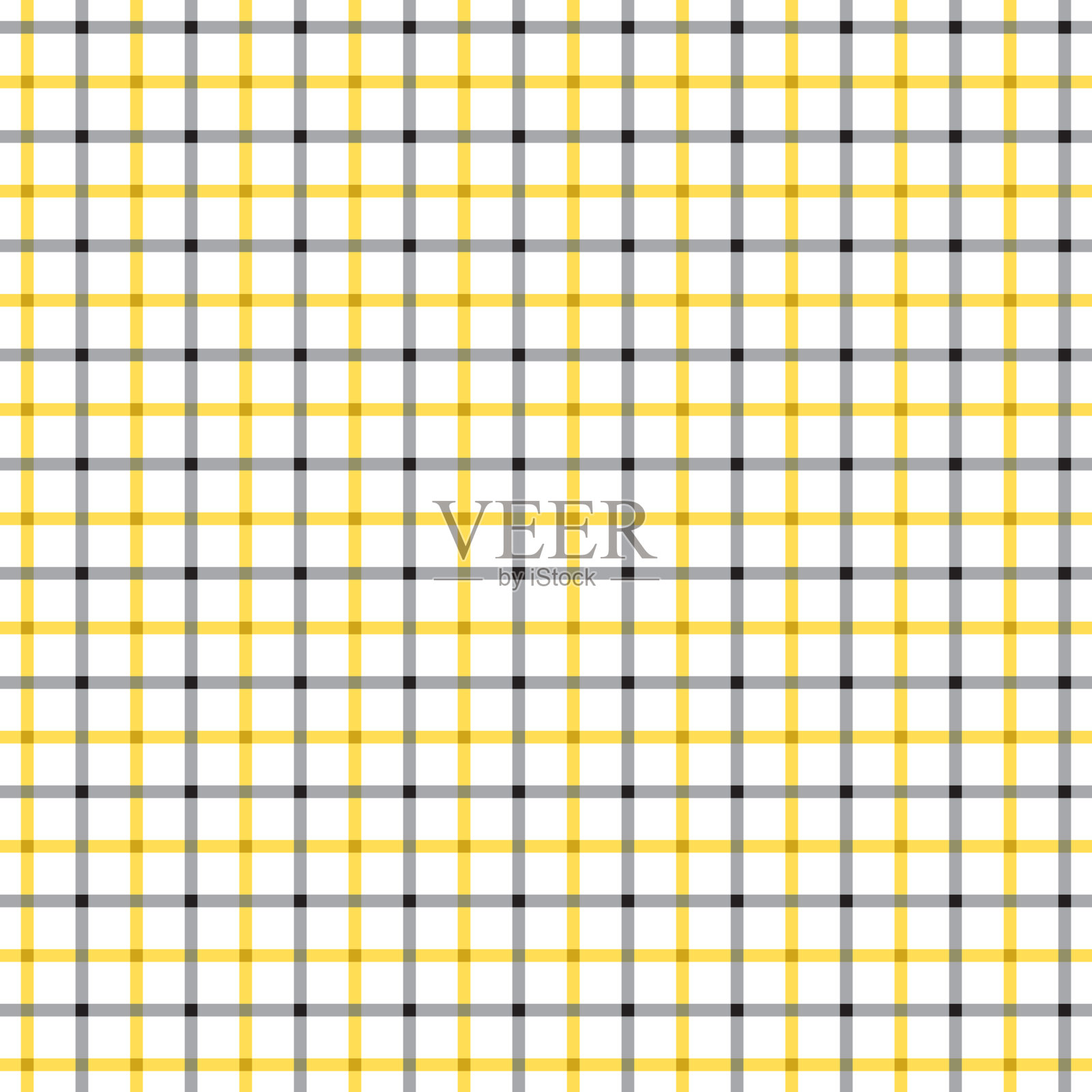 黄色和黑色褴褛的格子图案。男士衬衫时尚纺织面料。重复瓷砖格子图案。插画图片素材