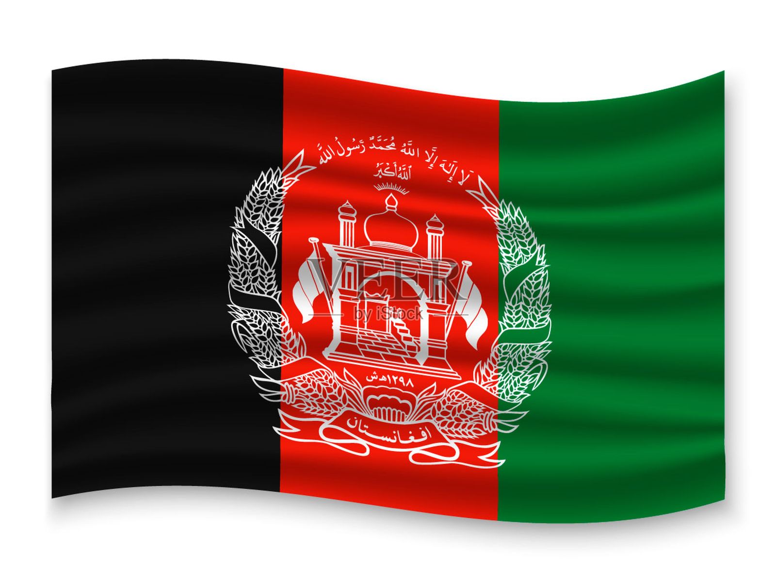 3 d挥舞着国旗插画图片素材