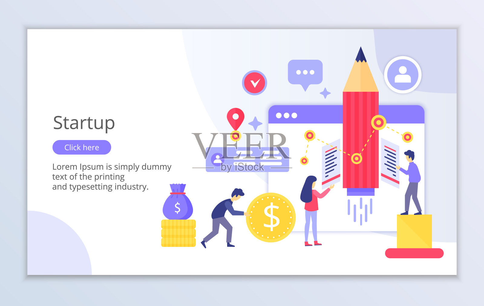 创业概念的创意网站模板设计模板素材