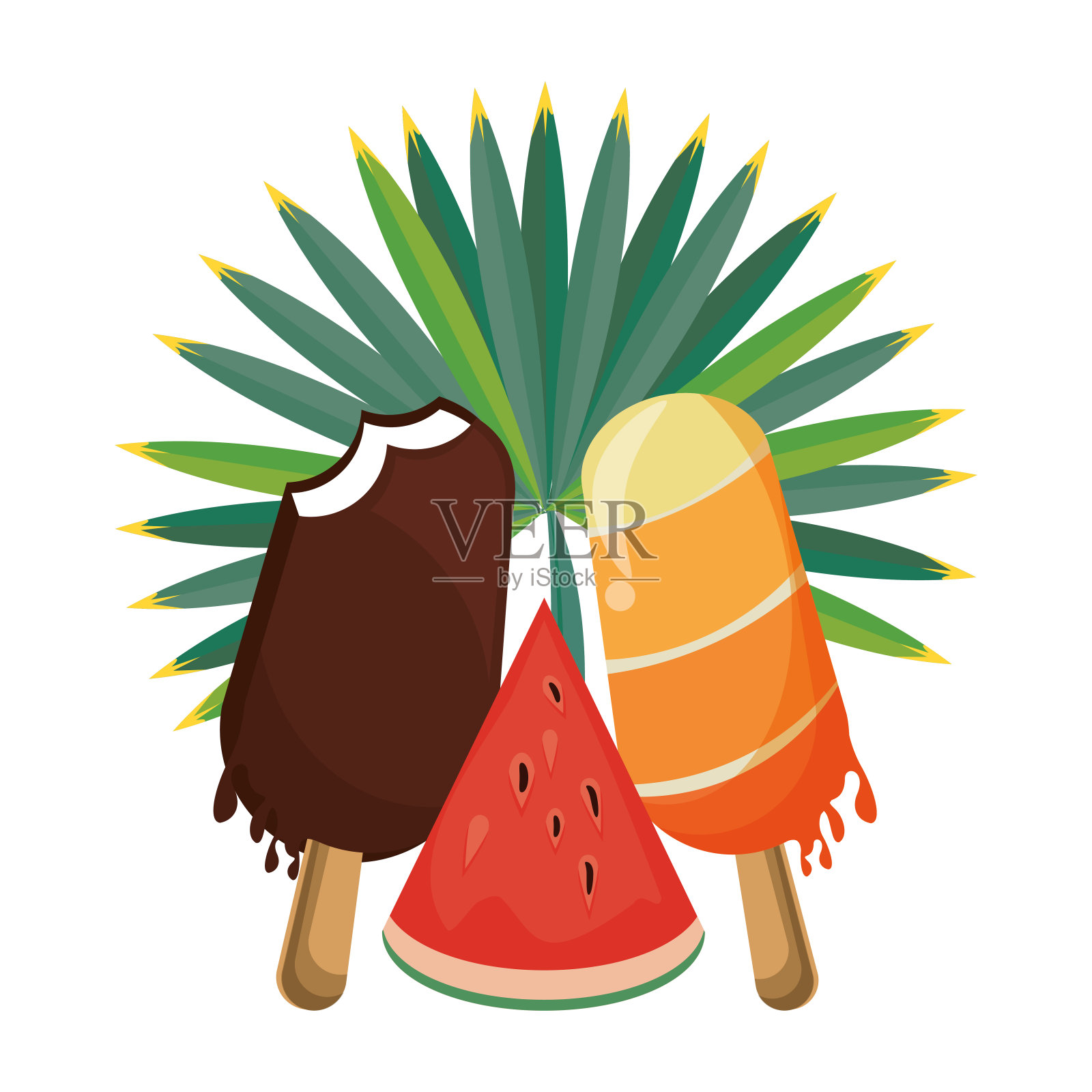 冰棍图标卡通插画图片素材