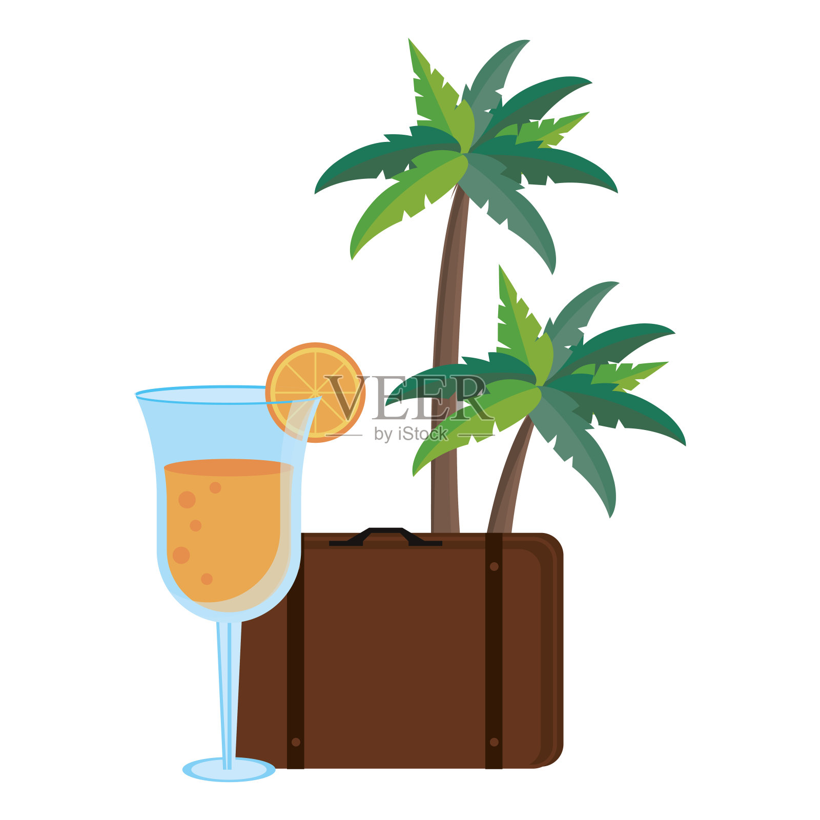 暑假和旅游漫画插画图片素材