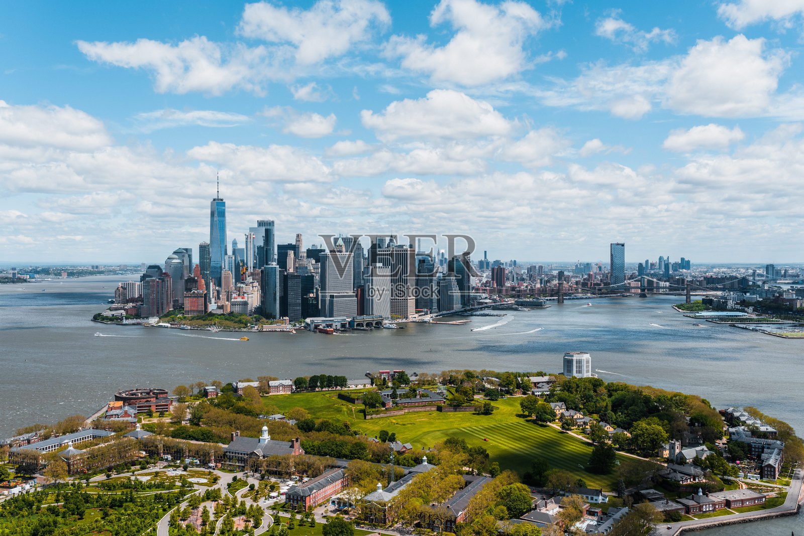 纽约市鸟瞰图照片摄影图片