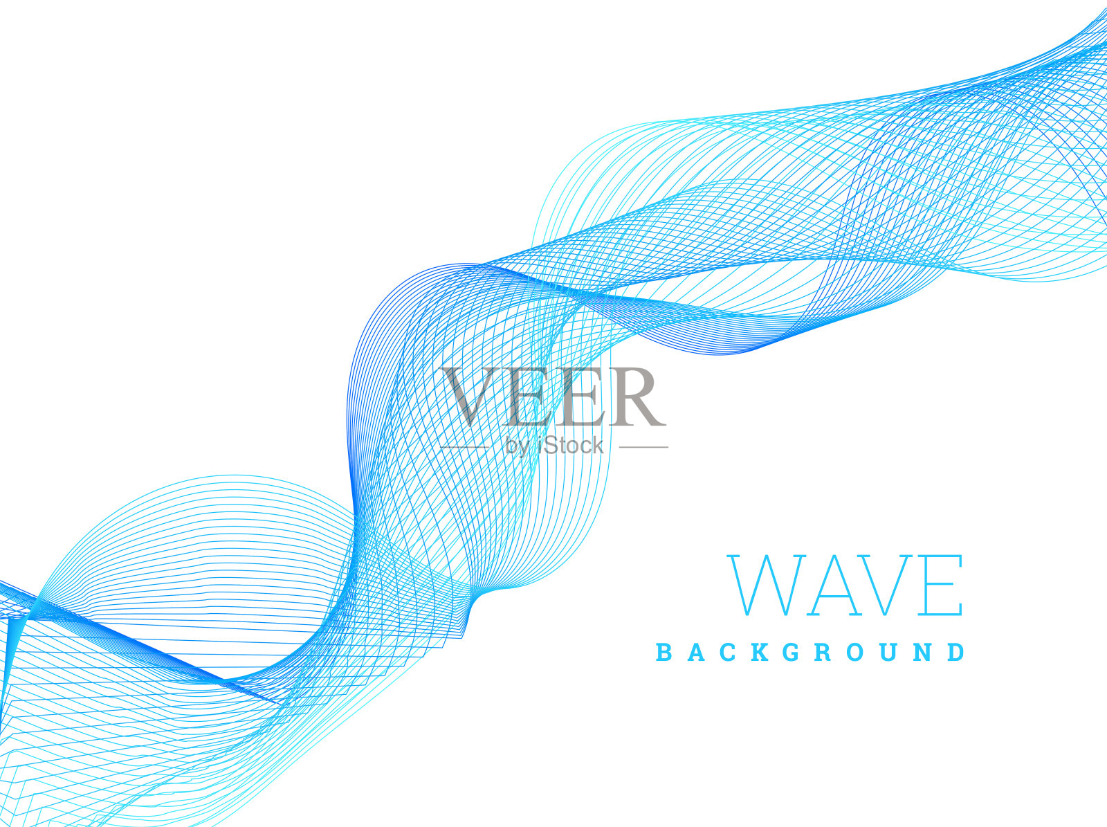 从线中抽象出波。混合设计。白色矢量图插画图片素材