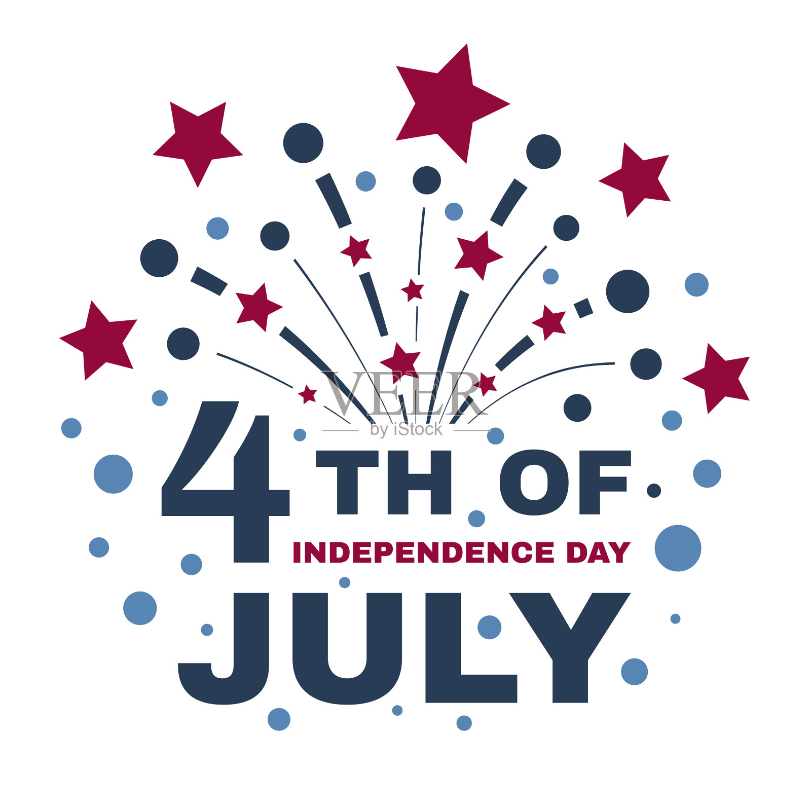 独立日快乐贺卡插画图片素材