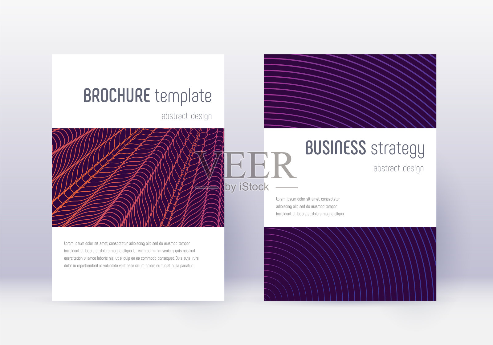 极简封面设计模板集。设计模板素材