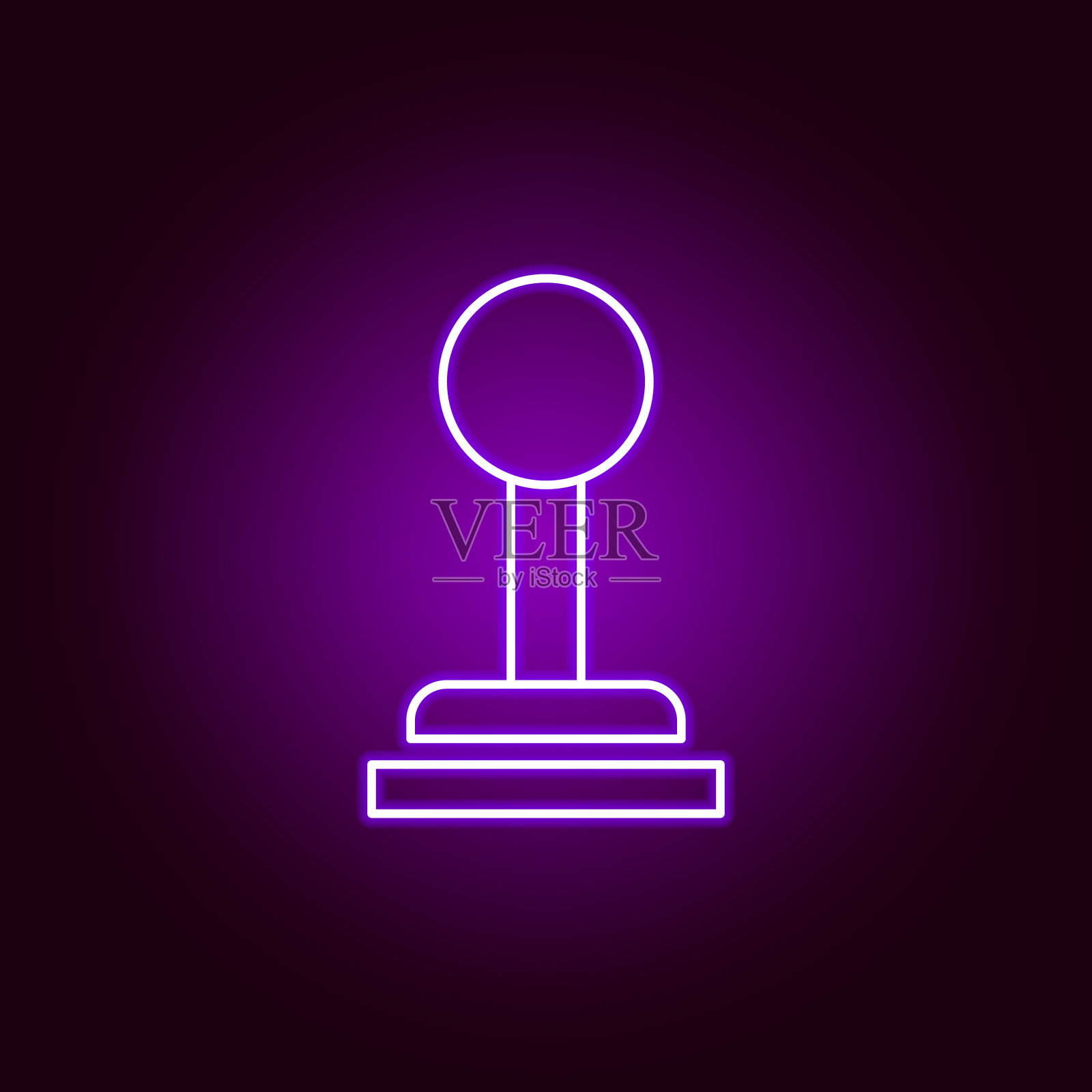 换挡控制杆轮廓图标在霓虹灯风格。汽车修理图元素霓虹灯风格图标。符号和符号可以用于网页，标志，手机应用程序，UI，用户体验图标素材