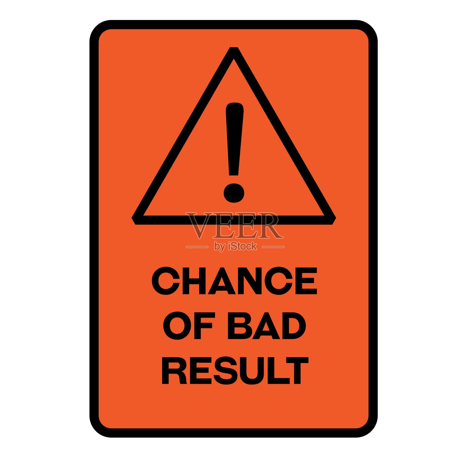 有可能出现坏结果的警告标志插画图片素材