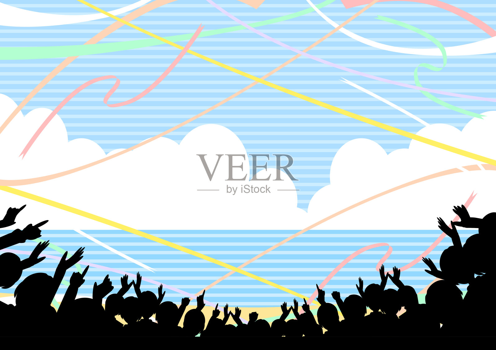 海滩景观插图插画图片素材