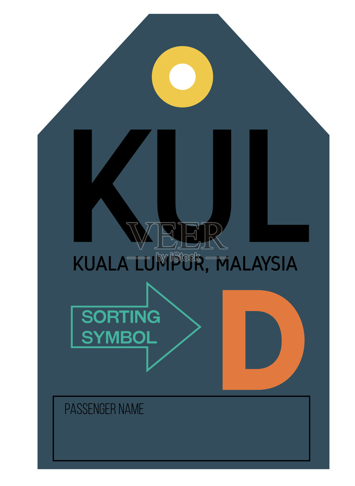 马来西亚吉隆坡机场卢格盖奇标签插画图片素材
