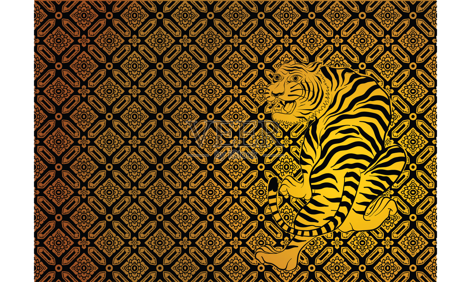 虎上织纹背景、矢量、背景插画图片素材