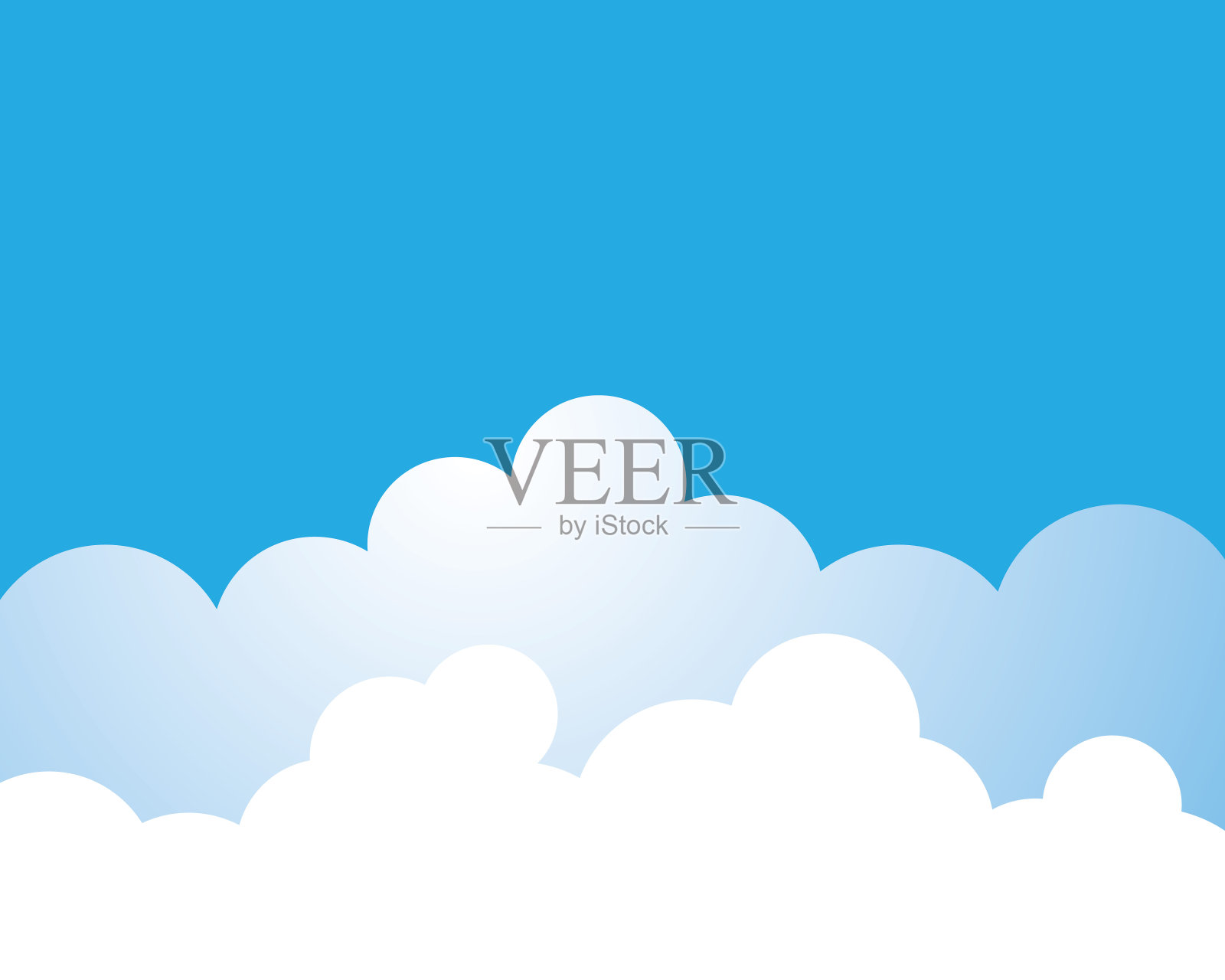 蓝天与云的背景矢量插图插画图片素材