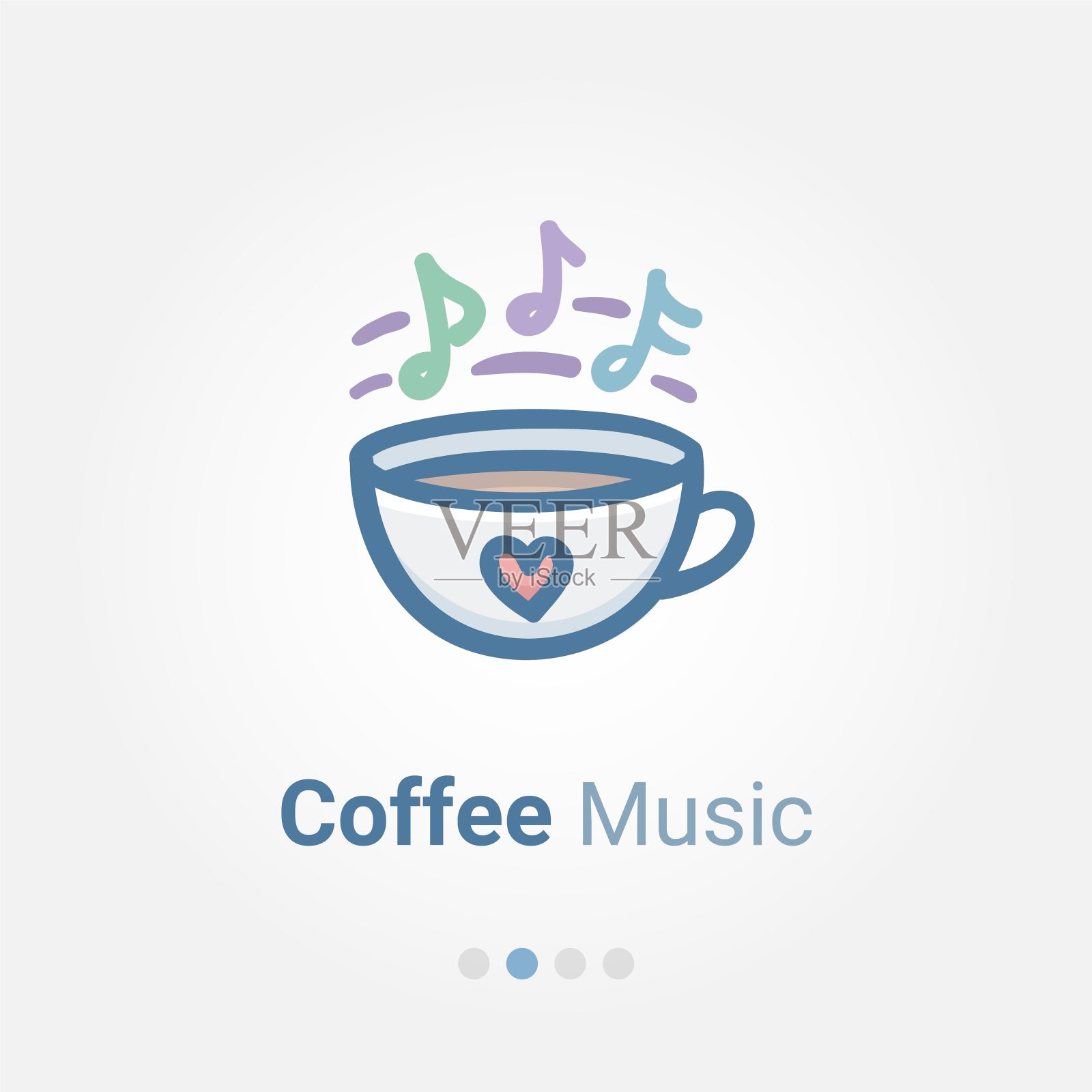 咖啡音乐插画图片素材