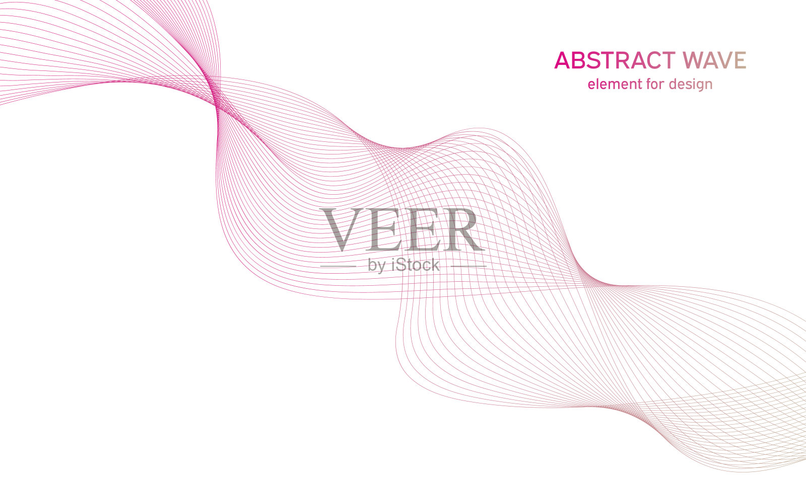 抽象的彩色波浪元素进行设计。数字频率轨道均衡器。程式化的线条艺术背景。矢量插图。使用混合工具创建波浪线。弯曲的波浪线条，光滑的条纹插画图片素材