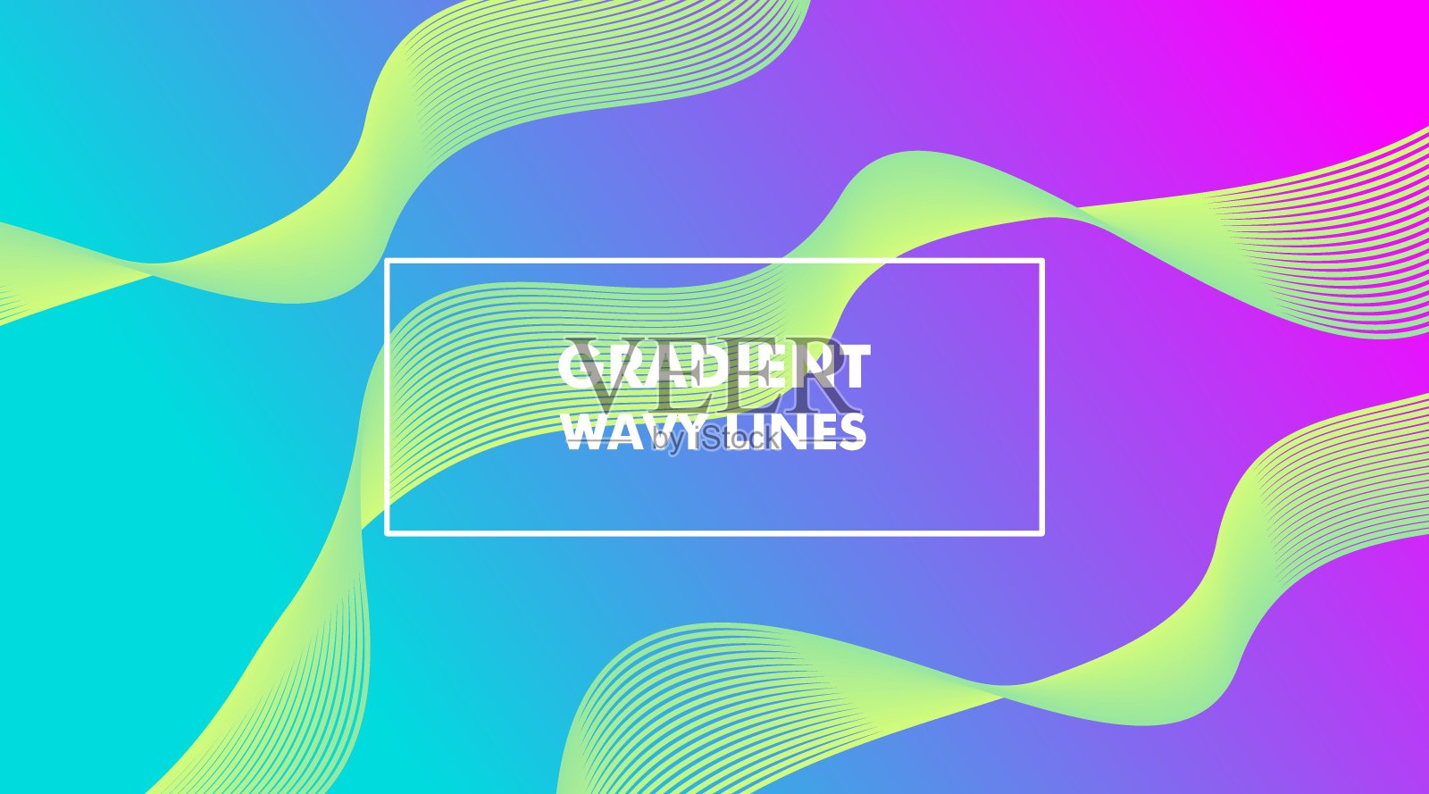 梯度波浪线背景布局模板插画图片素材