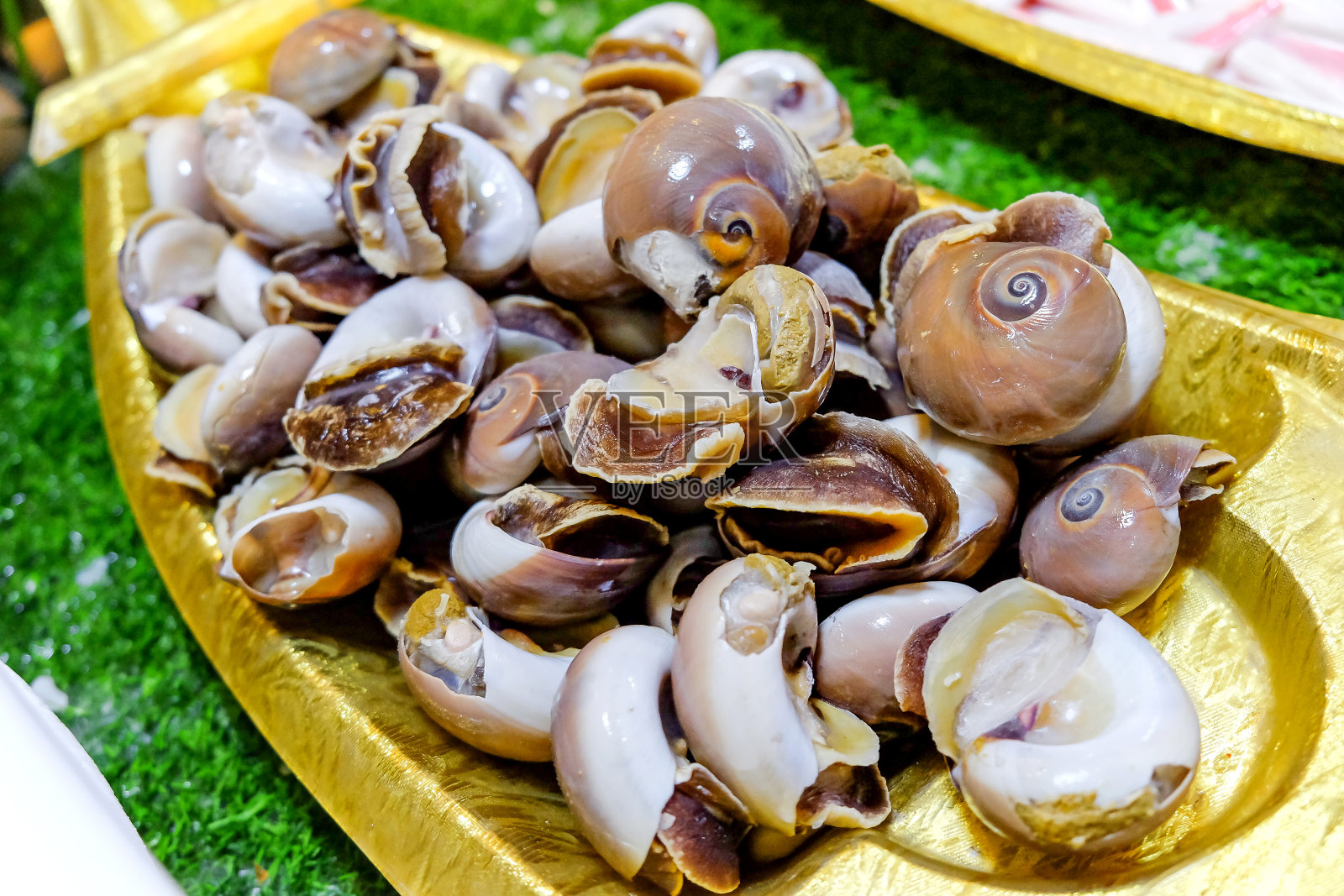 蒸汽船上用的新鲜蜗牛照片摄影图片