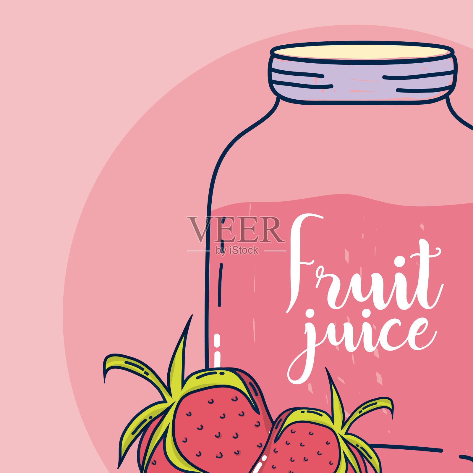 果汁卡插画图片素材