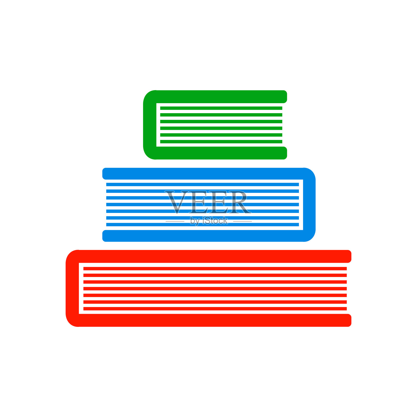 书剪影图标，书插图-为股票插画图片素材