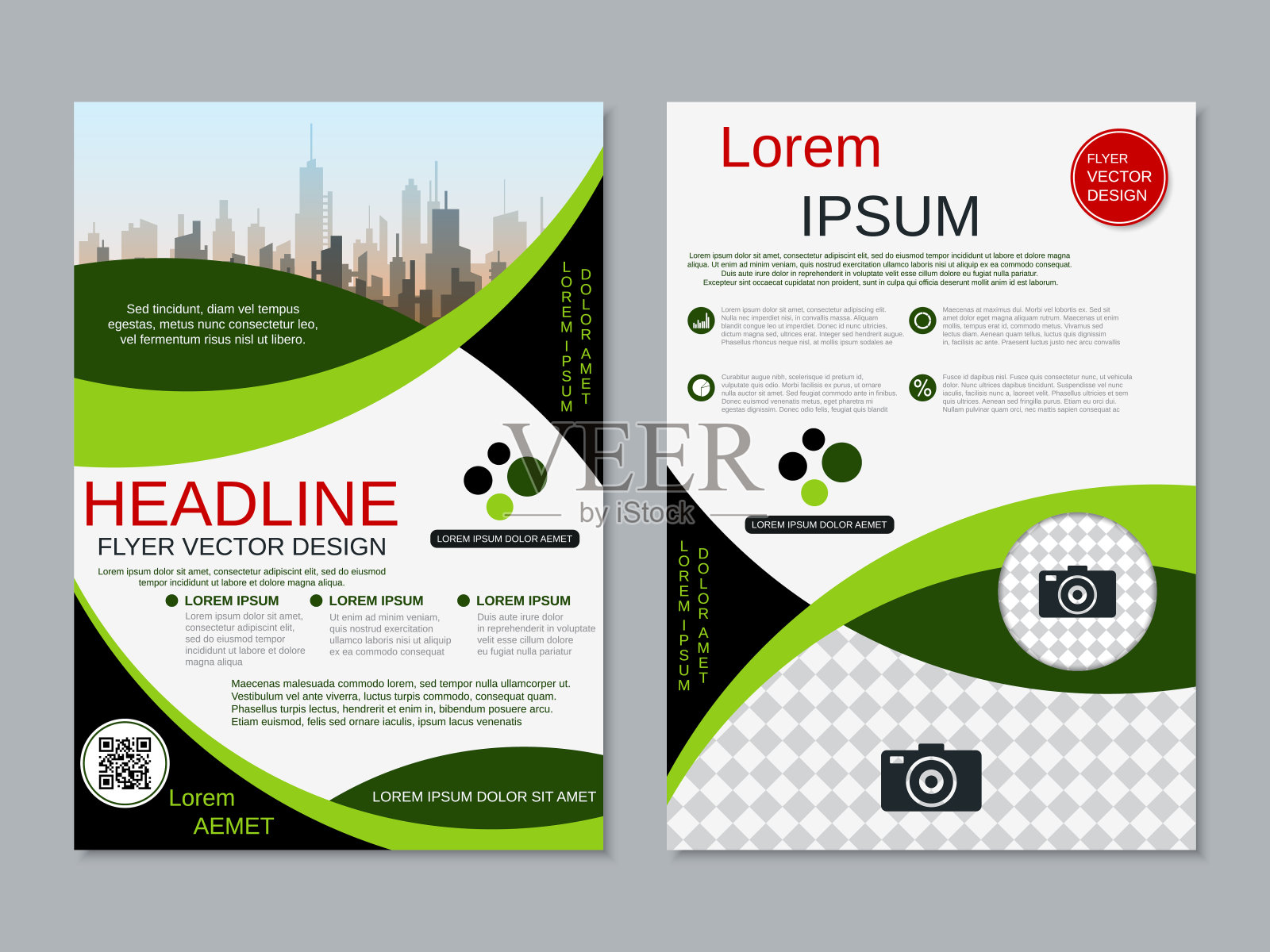 现代专业商业传单矢量模板设计模板素材