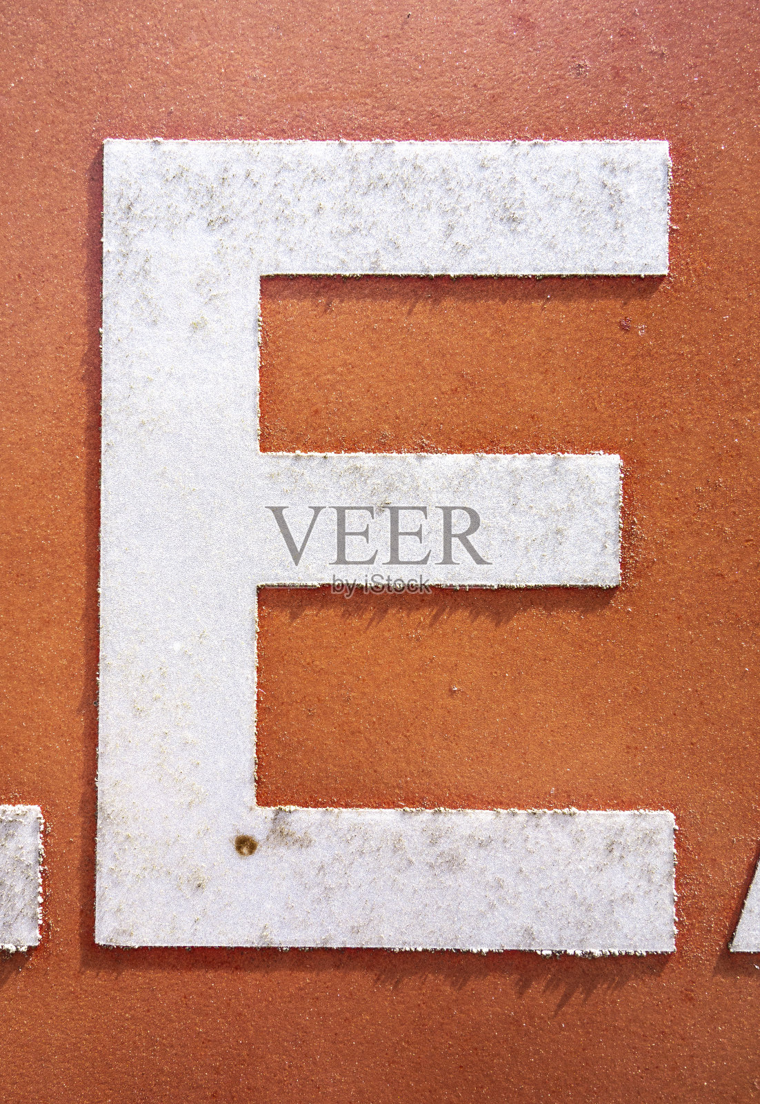 文字措词在破旧的州排版发现字母E照片摄影图片