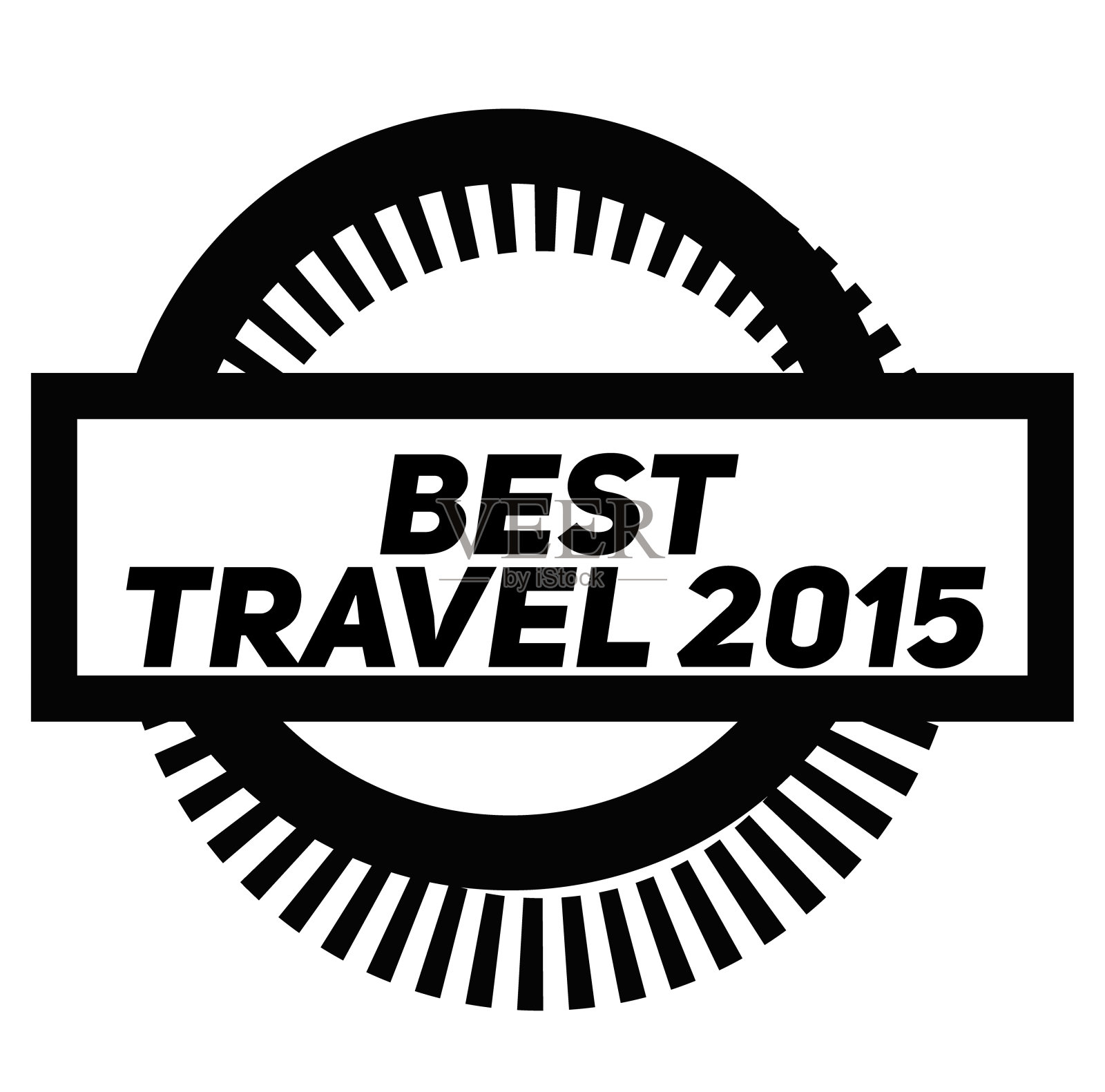 2015年最佳旅游邮票白色插画图片素材