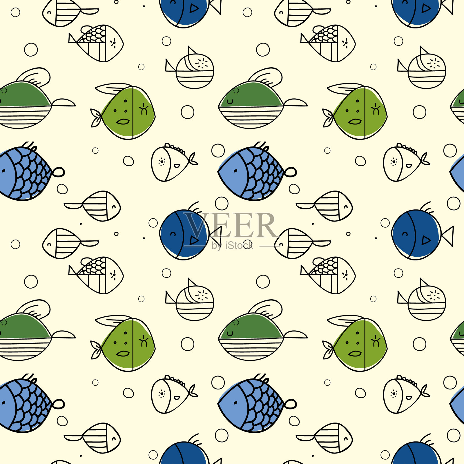 图案3平面插图无缝设计插画图片素材