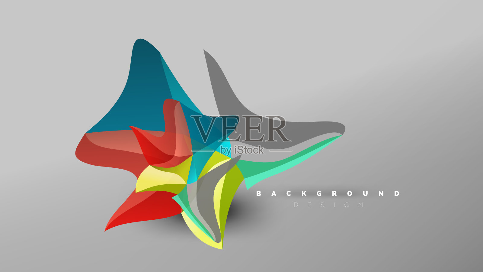 抽象背景-几何折纸风格的形状构成，三角形低多边形的设计理念。色彩缤纷的时尚极简主义插画插画图片素材