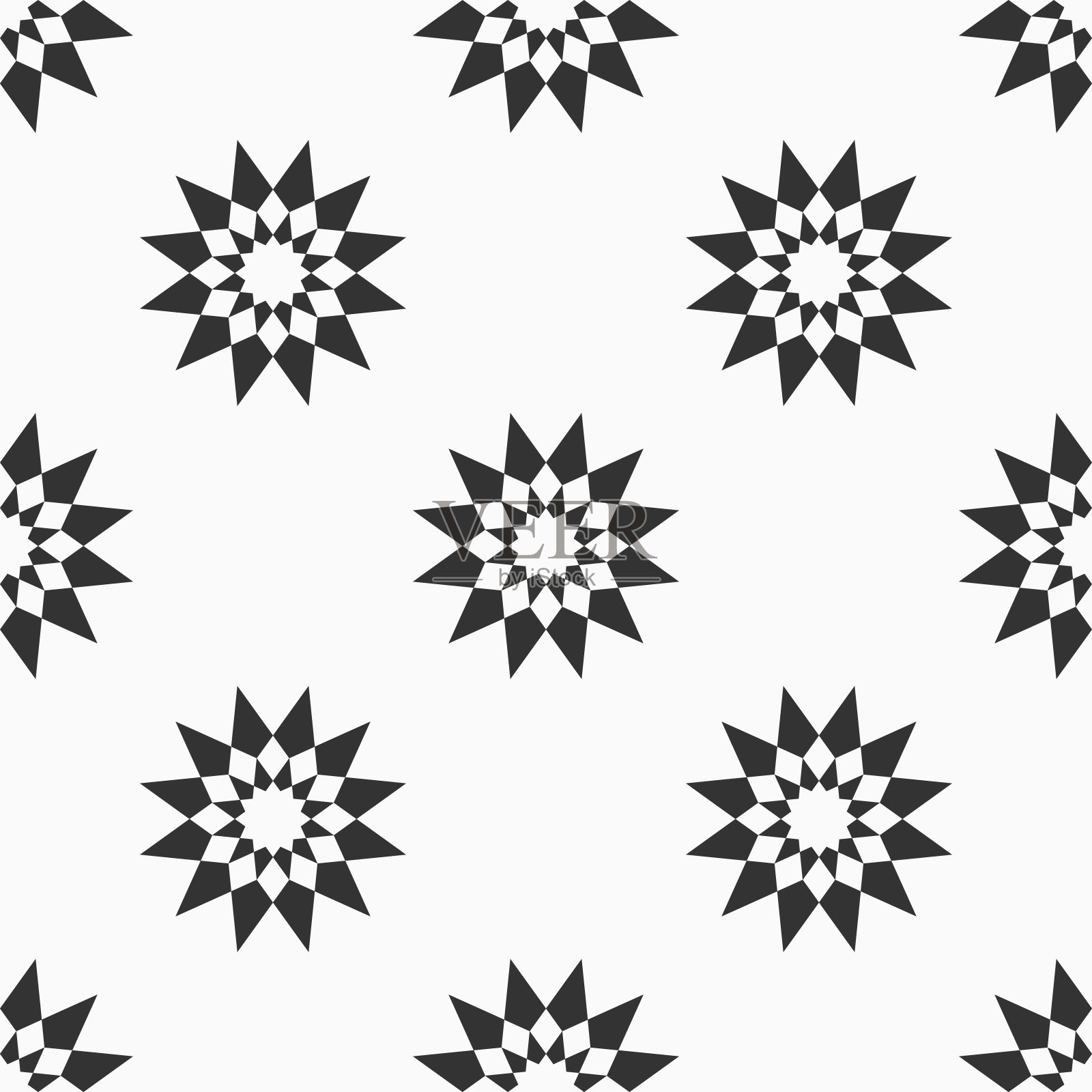 抽象的无缝恒星图案。插画图片素材